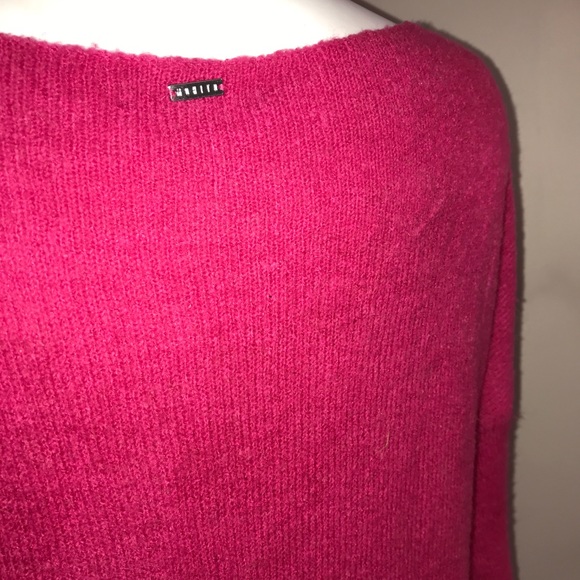 Mohito Hot Pink Scoop Neck Stretch Dolman Sweater - Picture 10 of 13